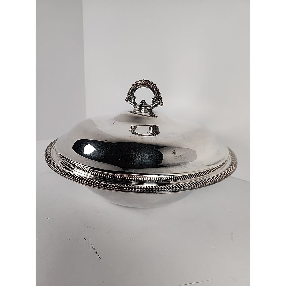 Vintage WMF Cromargan Stainless Steel 10.5" Covered Vegetable Dish Germany Bowl
